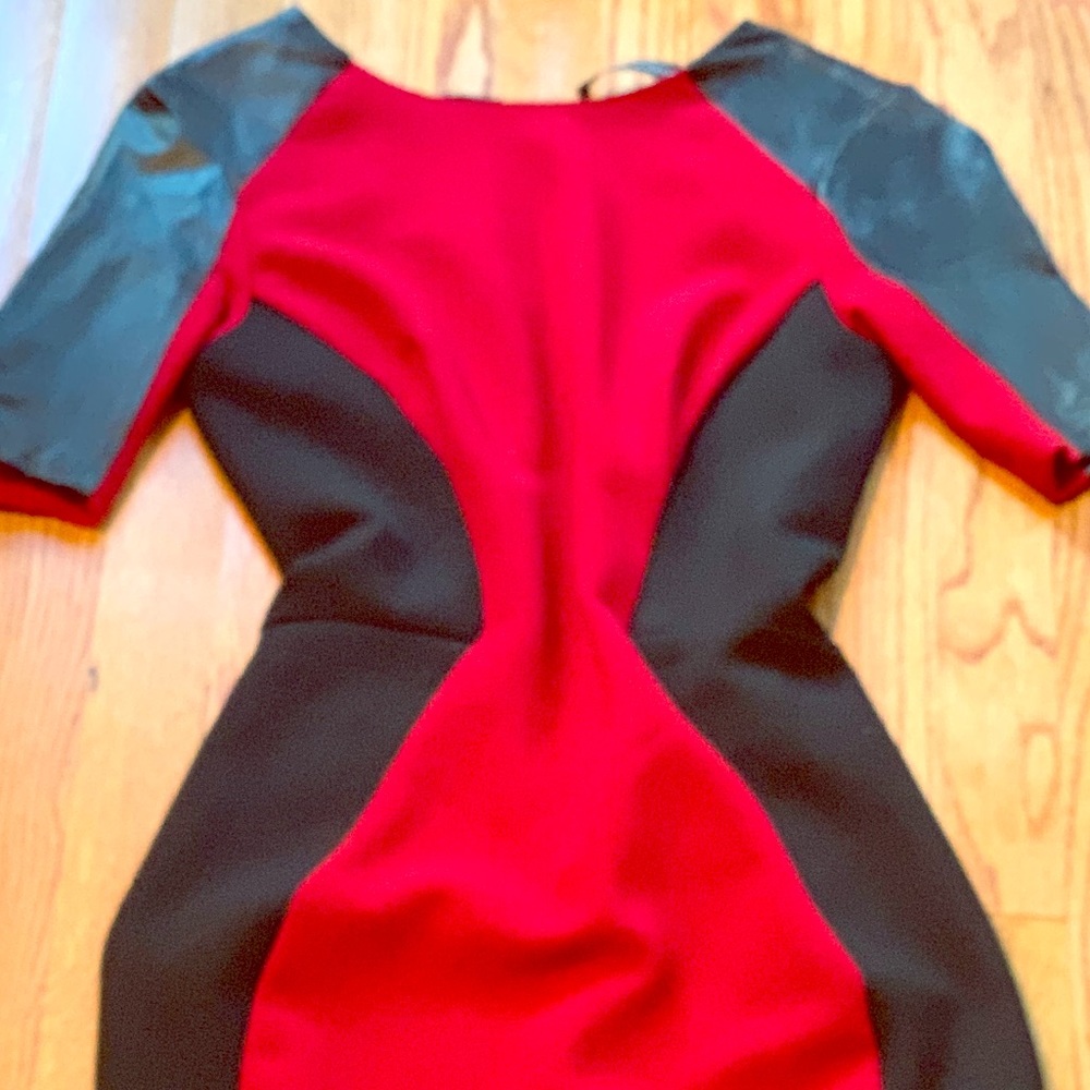 ❗️LAST CHANCE❗️Zara curve-shaping dress w/leather